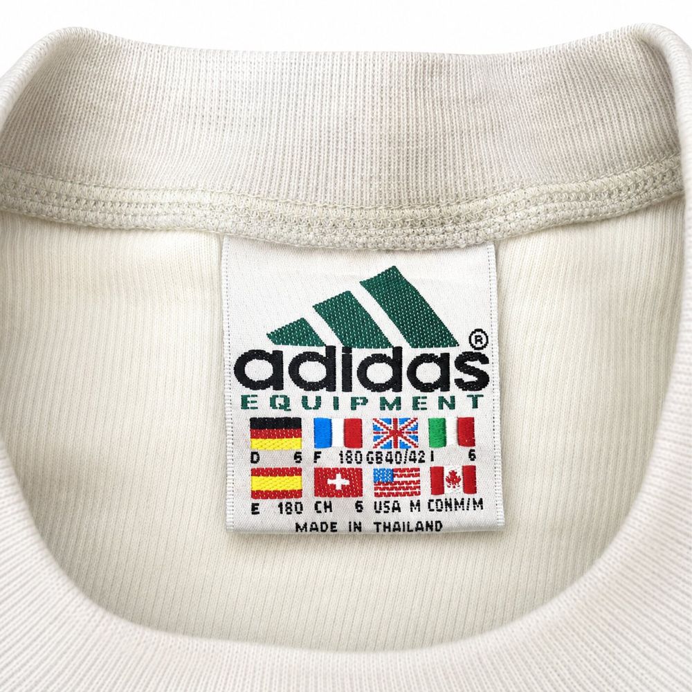 1990年代のadidas EQUIPMENT万国旗タグ