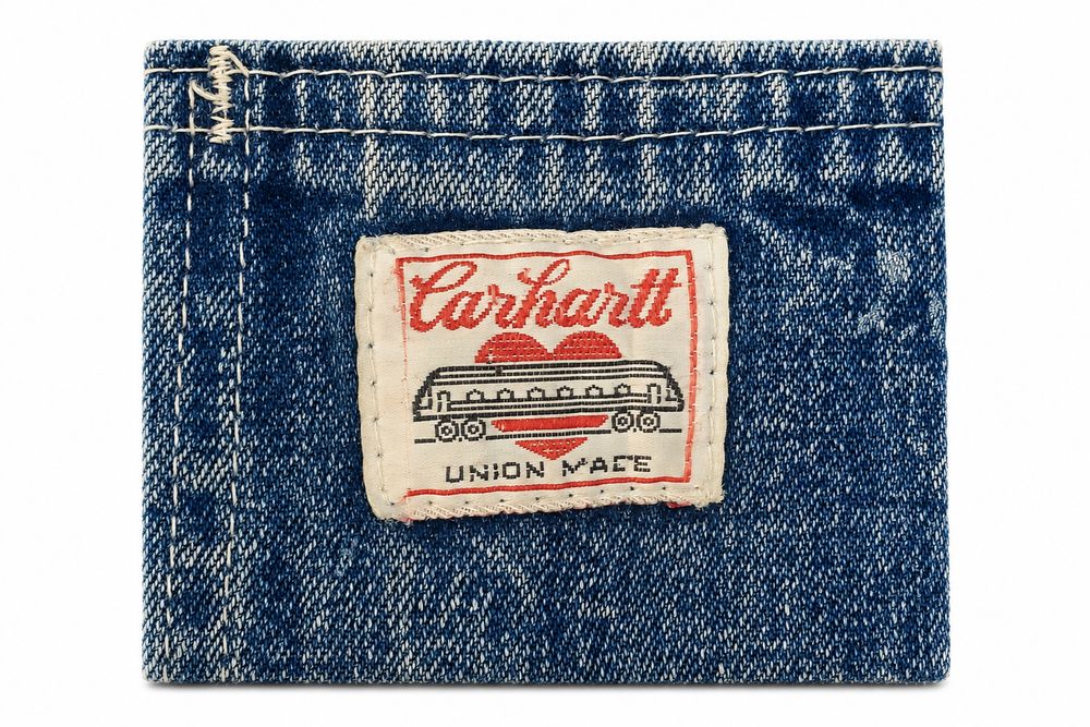 1930年代Carharttハートタグ実物資料ベースの再構成イメージ