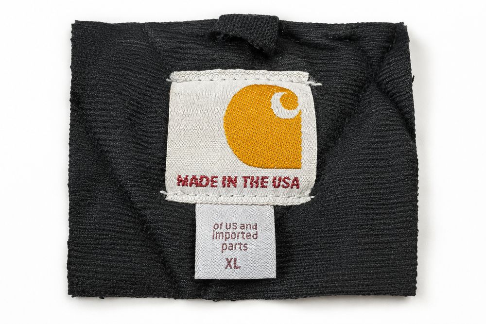 Carhartt USA製とメキシコ製タグ比較実物資料ベースの再構成イメージ