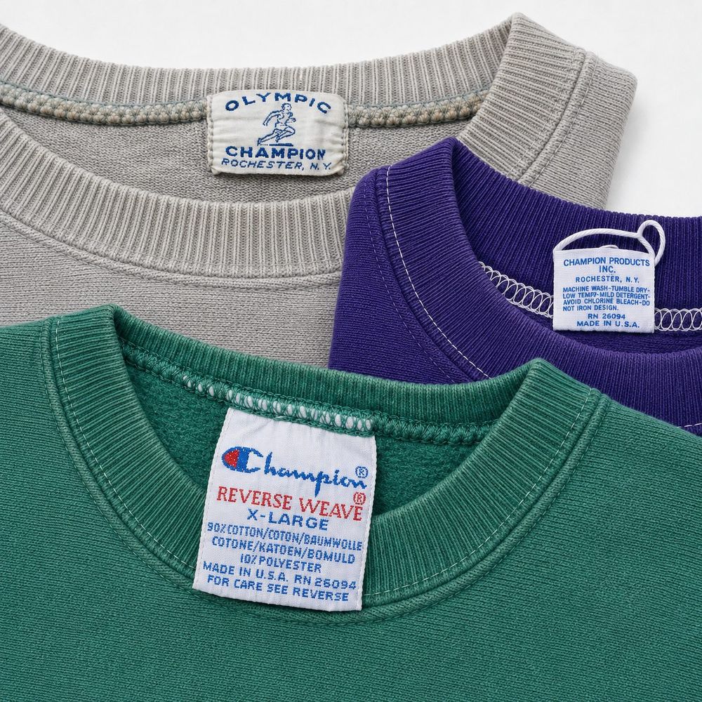 Championタグと衣服全体の比較
