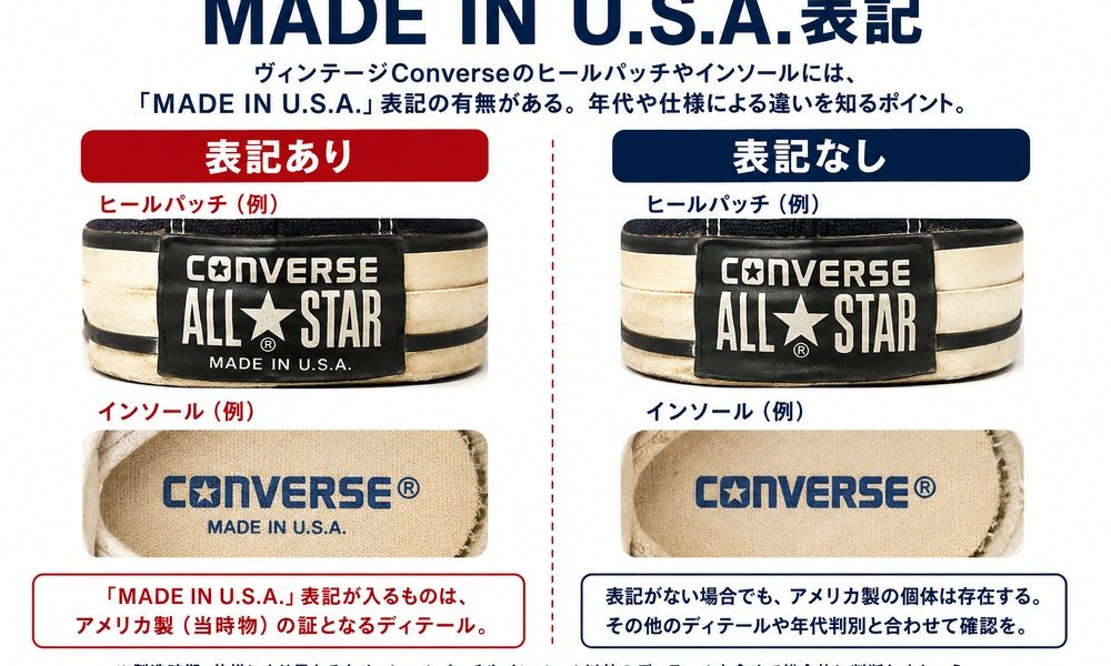 Converse MADE IN U.S.A.表記