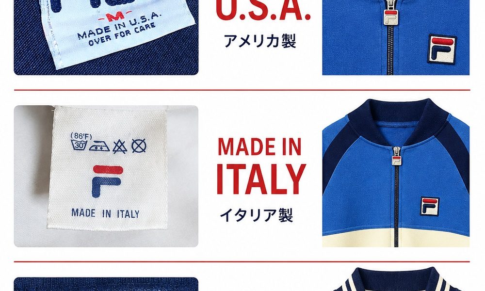 FILA生産国表記の比較