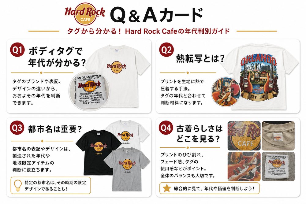 Hard Rock Cafeタグ年代判別Q&A