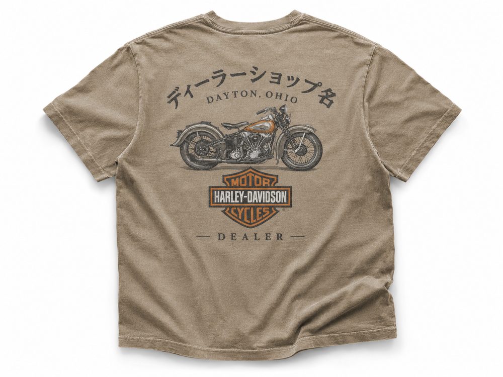 Harley-Davidsonディーラーショップ名プリント