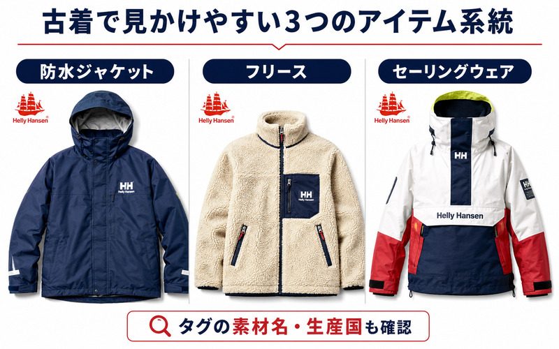 古着で見かけやすい3つのアイテム系統