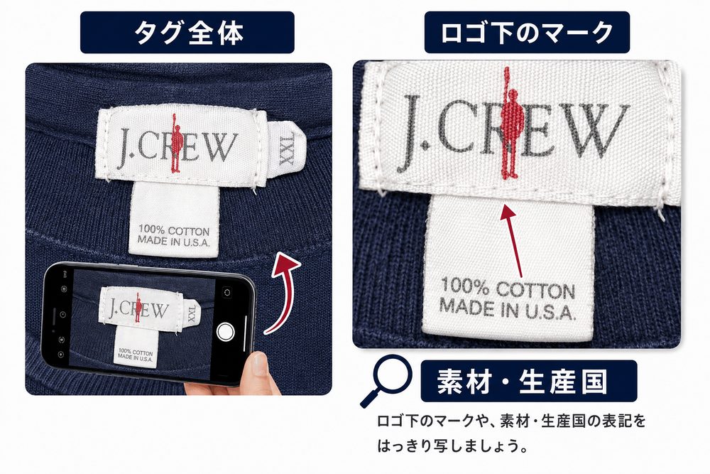 J.Crewタグ撮影と確認のポイント