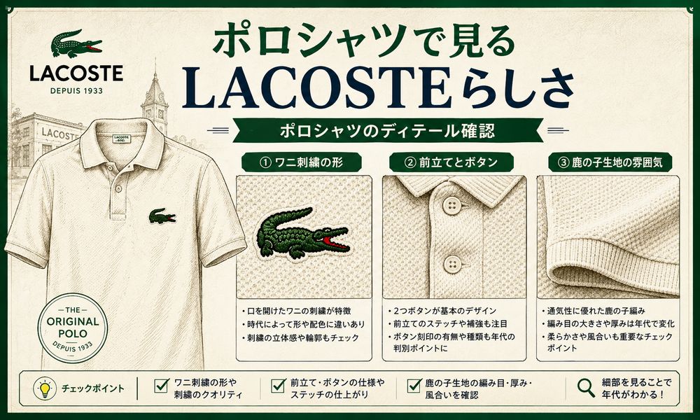 ポロシャツで見るLACOSTEらしさ
