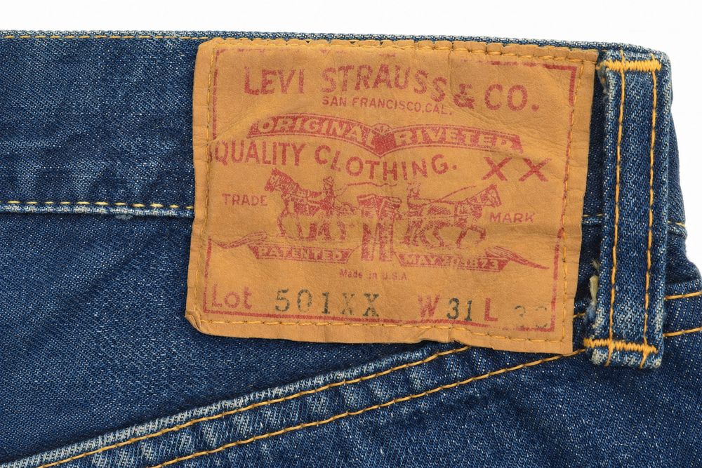 1960年代Levi's紙パッチ実物資料ベースの再構成イメージ