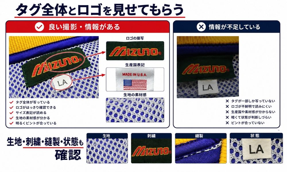 Mizuno古着を撮影・確認するコツ