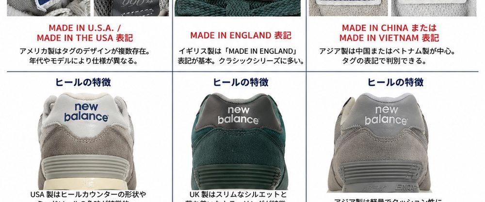 New Balance生産国バリエーション