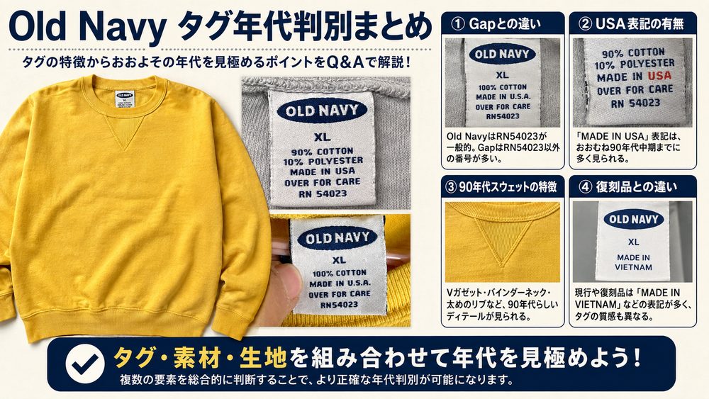Old Navyタグ年代判別記事画像