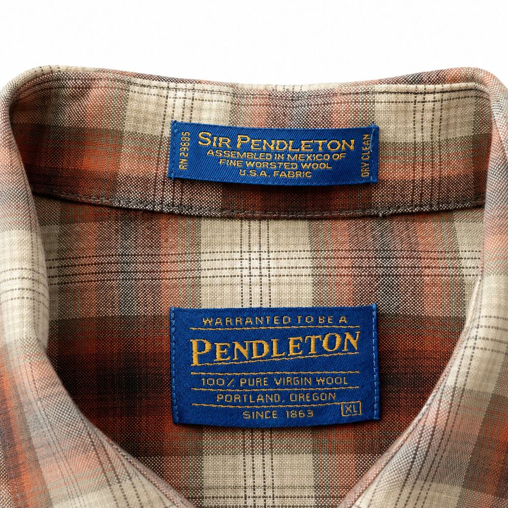 Sir Pendletonメキシコ組立タグと青タグ