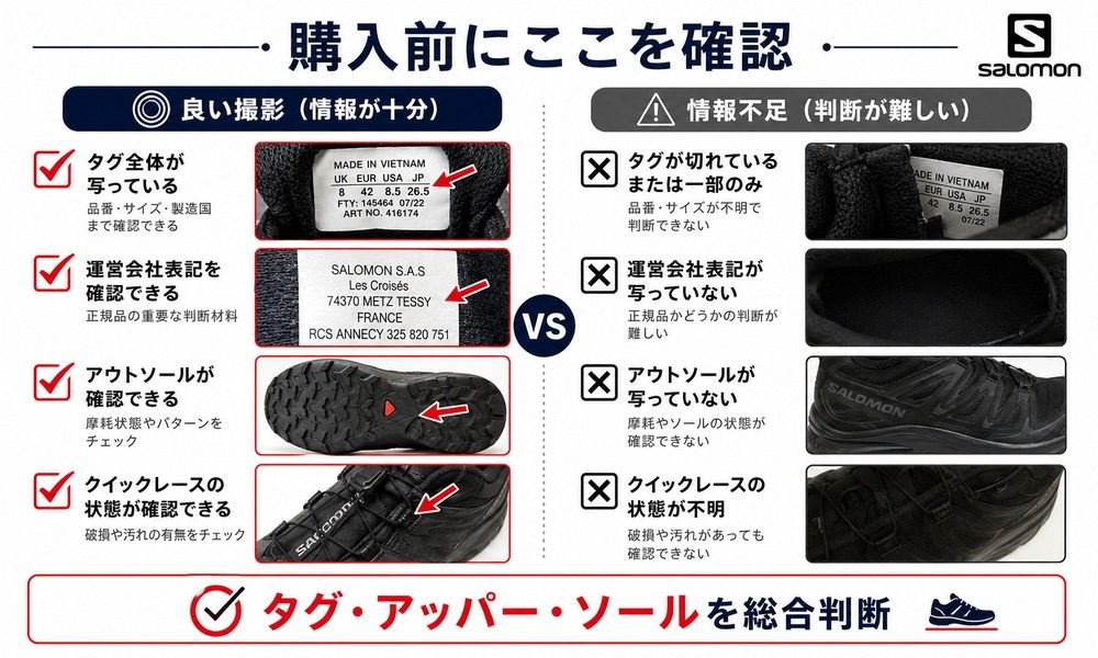 Salomon購入前の確認ポイント