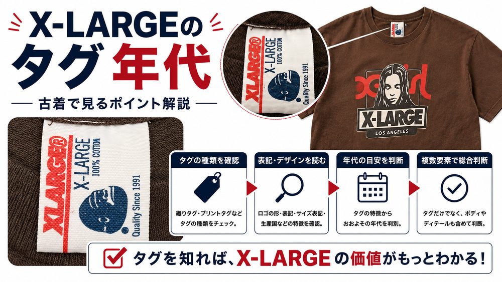 X-LARGEのタグ年代 メインビジュアル