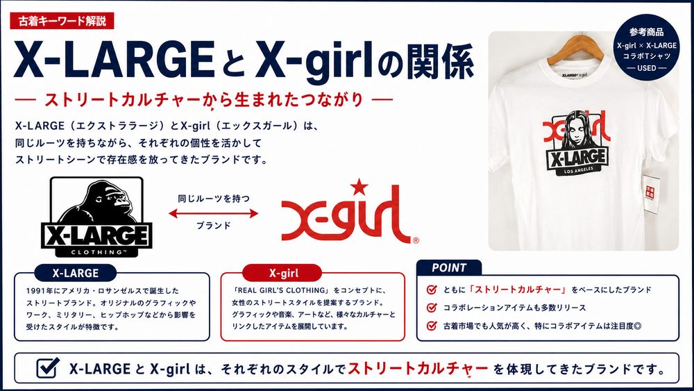 X-LARGEとX-girlの関係